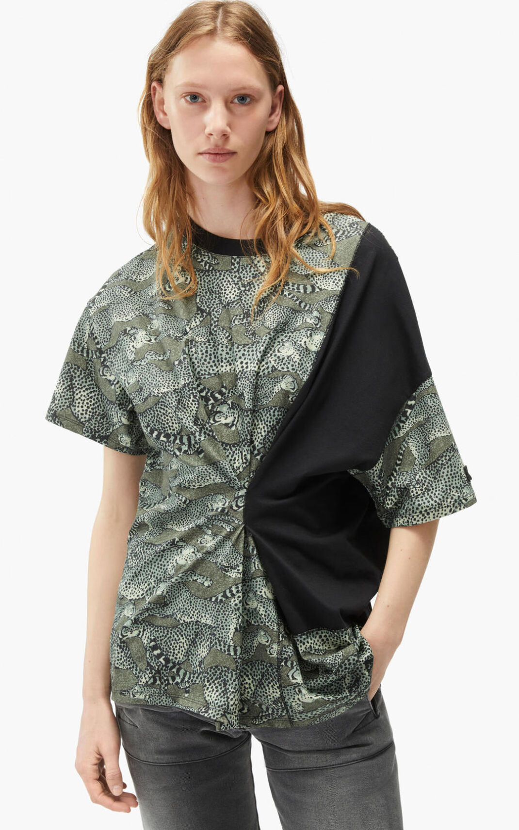 Camisetas Kenzo Archive draped Mujer Verde Claro PQF158672